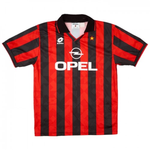 AC Milan 1994-95 Fodboldtrøje Hjemmebane Retro AC Milan 1994-95 Fodboldtrøje Hjemmebane Retro
